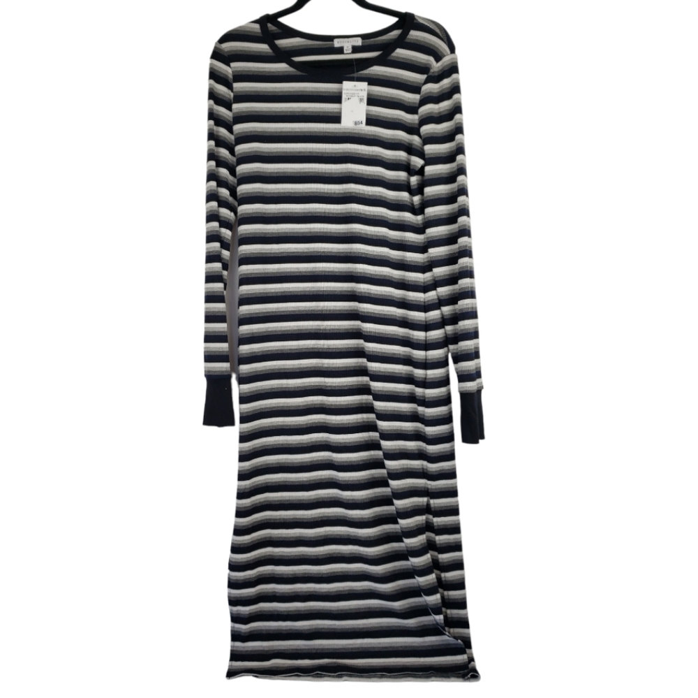 Socialite NWT Striped Long Sleeve Dress with Thumbholes Size XL